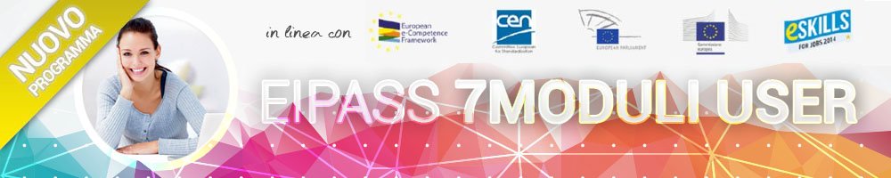 Certificazione eipass 7 moduli user Piacenza